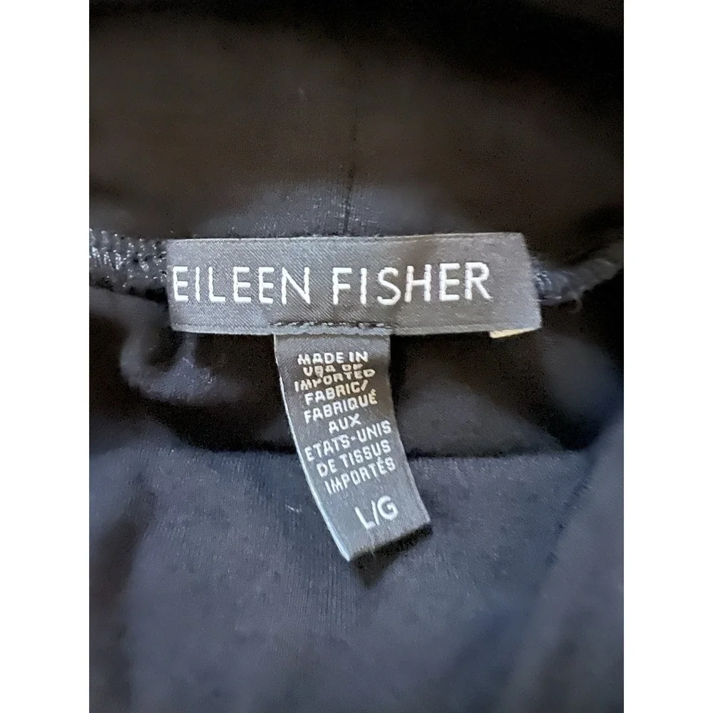Eileen Fisher Black Knit Turtleneck Top Minimalist Capsule Basic Quiet Luxury - Picture 3 of 5